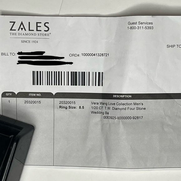 Vera Wang Men's 1/20 CT. T.W. Diamond Four Stone Wedding Band in 14K White Gold - Picture 14 of 14